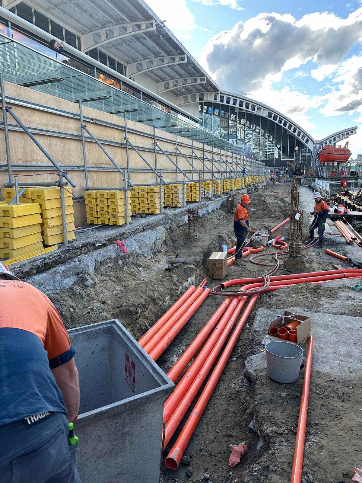 Conduit and power infrastructure at the Australian National Maritime Museum