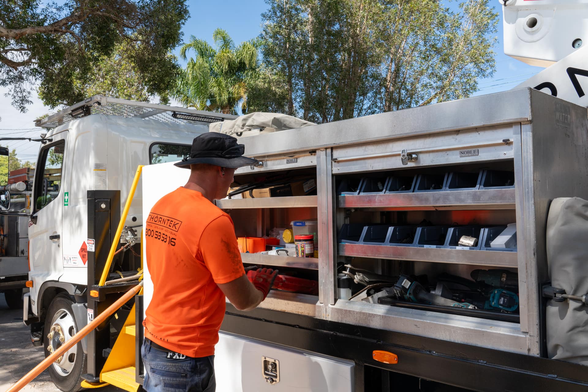 Fully equipped Thorntek service vehicle on a Sydney job